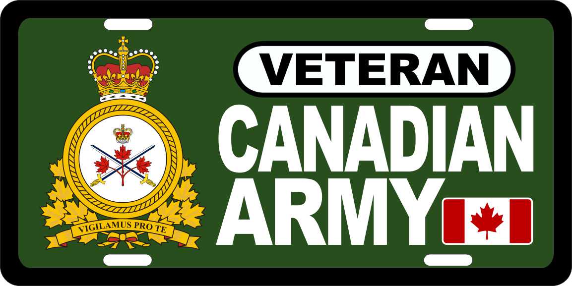 Canadian Army Veteran (Ver 2) License Plates